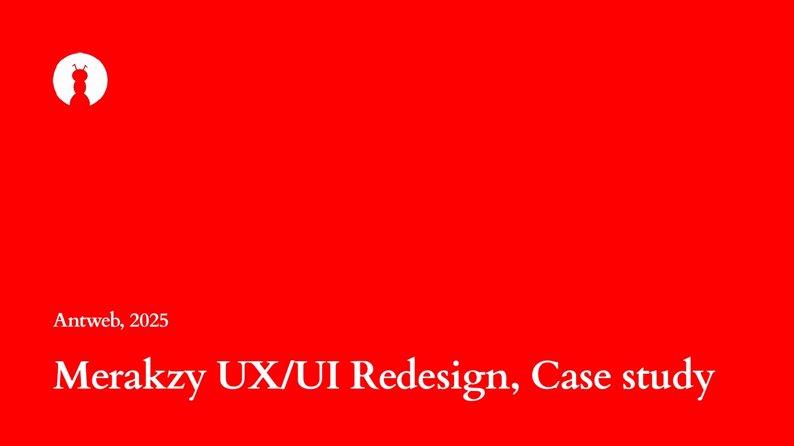 Merakzy UX/UI redesign presentation cover